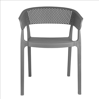 CHAISE EMPILABLE 'SUPRA-TEK'  51x49x73 CM GRIS PP (4 UNITÉS)