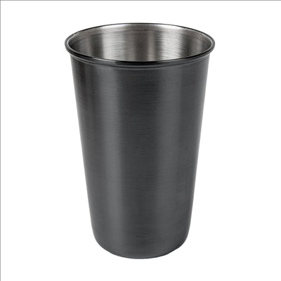 GOBELETS 'ARTINOX' 350 ML Ø 8x11 CM NOIR INOX (12 UNITÉS)