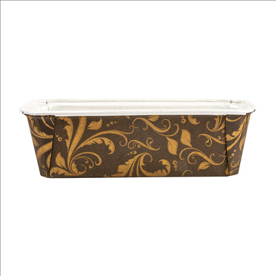 MOULES CUISSON PATISSERIE LAMINES  170 + 16,56 PET G/M2 15,8x5,5x5,2 CM MARRON PAPIER (720 UNITÉS)