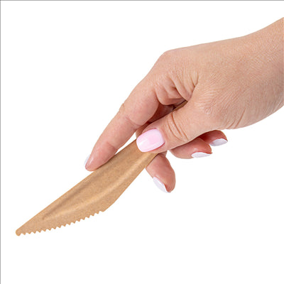 COUTEAUX 'PAPER CUTLERY' 960 G/M2 15,8 CM NATUREL PAPIER (50 UNITÉS)