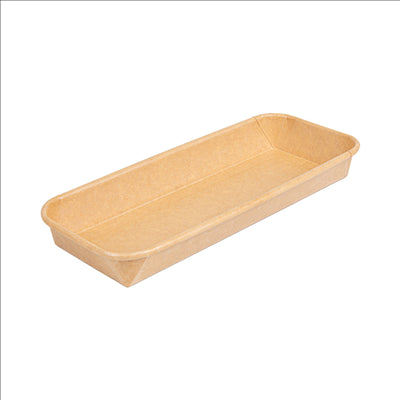 RÉCIPIENTS POUR "SUSHI"  20PE + 280 +16PE G/M2 22,1x9,1x2,4 CM NATUREL KRAFT (600 UNITÉS)
