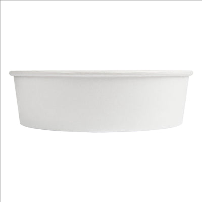 POTS SALADIERS 950 ML 255 + 18 PE G/M2 Ø 18,7/16,5x5,4 CM BLANC CARTON (300 UNITÉS)