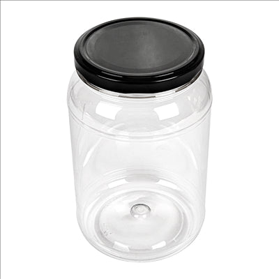POT AVEC COUVERCLE 1000 ML Ø10,8x17 CM TRANSPARENT PET (51 UNITÉ)