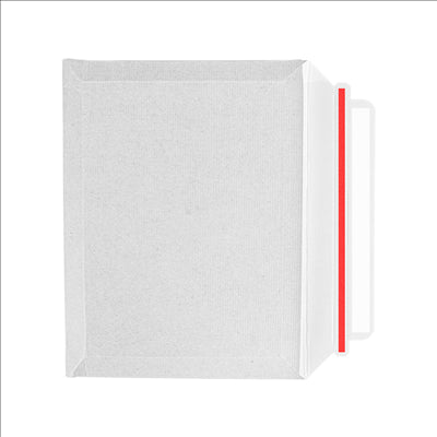 ENVELOPPES ADHÉSIFS E-COMMERCE AVEC GRANDE OUVERTURE 'THEPACK' 370 G/M2 23x17 CM BLANC CARTON ONDULÉ NANO-MICRO (100 UNITÉS)