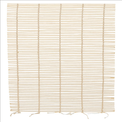 TAPIS À SUSHI  24x24 CM NATUREL BAMBOU (24 UNITÉS)
