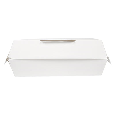 BOÎTES "LUNCH BOX" 'THEPACK' 230 G/M2 22x13x7,5 CM BLANC CARTON ONDULÉ NANO-MICRO (300 UNITÉS)