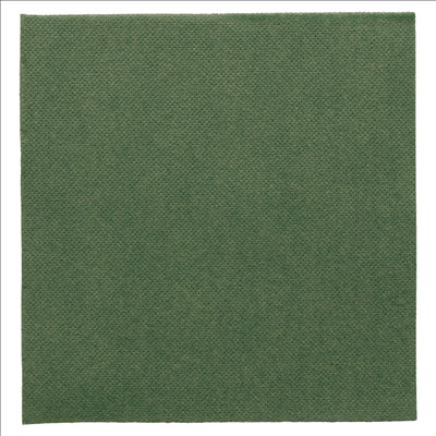 SERVIETTES ECOLABEL 'DOUBLE POINT' 18 G/M2 33x33 CM VERT JAGUAR OUATE (1200 UNITÉS)