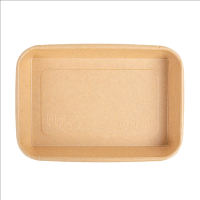 RÉCIPIENTS POUR "SUSHI"  20PE + 280 +16PE G/M2 16,5x11,5x2,4 CM NATUREL KRAFT (600 UNITÉS)