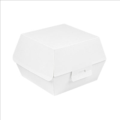 BOÎTES HAMBURGER 'THEPACK' 230 G/M2 14,4x13,6x9,2 CM (L+) BLANC CARTON ONDULÉ NANO-MICRO (500 UNITÉS)