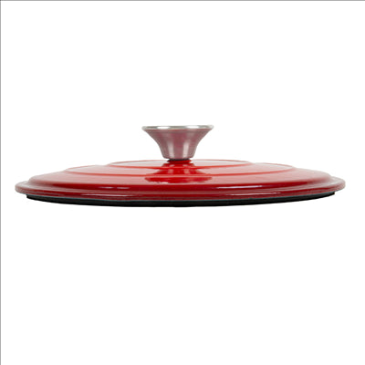 COCOTTE RONDE AVEC COUVERCLE 1,9 L Ø 23x5,8 CM ROUGE FER (4 UNITÉS)