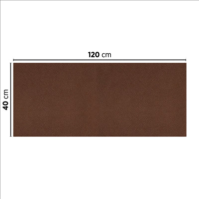 "TÊTE À TÊTE" PLIAGE 1/2 'SPUNBOND' 60 G/M2 40x120 CM CHOCOLAT PP (400 UNITÉS)