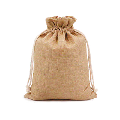 48 U. SACHETS AVEC FERMETURE  12,5x17 CM NATUREL JUTE (1 UNITÉ)