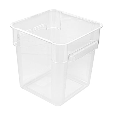 BAC ALIMENTAIRE 8 L 22,5x22,5x23 CM TRANSPARENT POLYCARBONATE (1 UNITÉ)