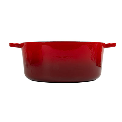 COCOTTE RONDE AVEC COUVERCLE 5,2 L Ø 26x11,5 CM ROUGE FER (2 UNITÉS)