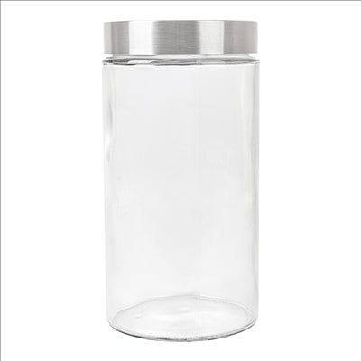 POT STOCKAGE CYLINDRIQUE 1700 ML Ø 11,2x22 CM TRANSPARENT VERRE (12 UNITÉS)