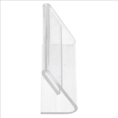 10 U. CHEVALETS POUR ÉTIQUETTES  6x4x2,5 CM TRANSPARENT PVC (1 UNITÉ)