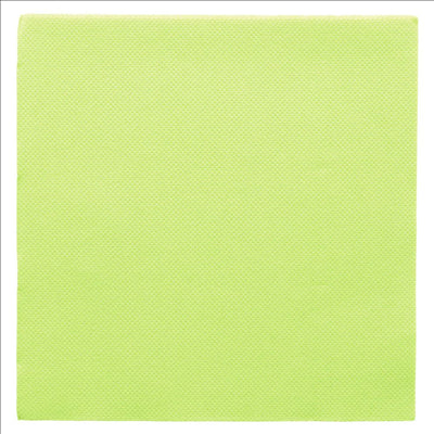 SERVIETTES ECOLABEL 'DOUBLE POINT' 18 G/M2 33x33 CM VERT ANIS OUATE (1200 UNITÉS)