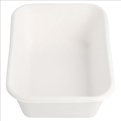 CONTENEURS 'BIONIC' 370 ML 13,5x9,6x4,2 CM BLANC BAGASSE (600 UNITÉS)