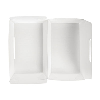BOÎTES "LUNCH BOX" 'THEPACK' 230 G/M2 19,5x11,5x6,5 CM BLANC CARTON ONDULÉ NANO-MICRO (300 UNITÉS)