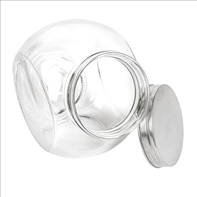 POT POUR STOCKER SPHÉRIQUE 'WAKI GLASS' 1,7 L 16x11,5x16 CM TRANSPARENT VERRE (12 UNITÉS)