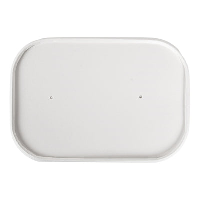 COUVERCLES POUR RÉCIPIENTS 266.26/27/28  320 + 30 PE G/M2 17,3x12,3x2 CM BLANC KRAFT (300 UNITÉS)