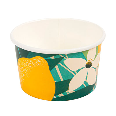 POTS À GLACES 'AMALFI' 180 ML 250 + 18 PE G/M2 Ø 8,7x5,2 CM BLANC CARTON (2000 UNITÉS)