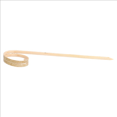 PIQUES "SPIRALE"  9 (h) CM NATUREL BAMBOU (100 UNITÉS)