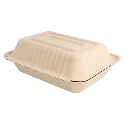 COQUILLES 'BIONIC' 1 L 16,5x22,5x6,4 CM NATUREL BAGASSE (200 UNITÉS)