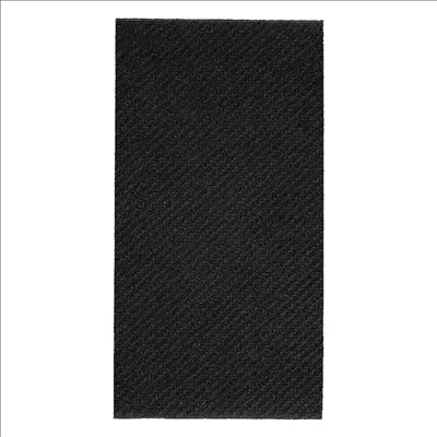 SERVIETTES P. 1/8  55 G/M2 50x50 CM NOIR AIRLAID (400 UNITÉS)