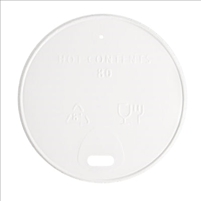 COUVERCLES POUR GOBELETS  310 G/M2 Ø 8 CM BLANC CARTON (1000 UNITÉS)