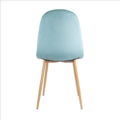 CHAISE 'SUPRA-TEK'  54x45x87 CM CACTUS VELOURS (4 UNITÉS)