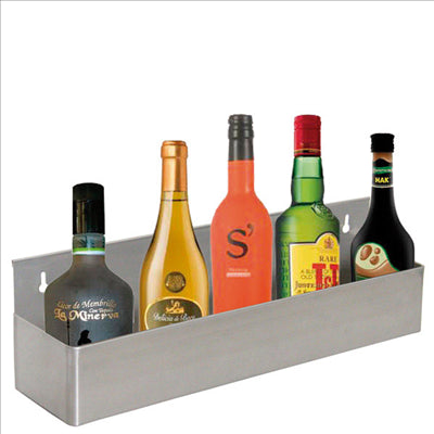 ÉTAGÈRE BAR POUR 5 BOUTEILLES  56x10,5x15,2 CM ARGENTE INOX (1 UNITÉ)