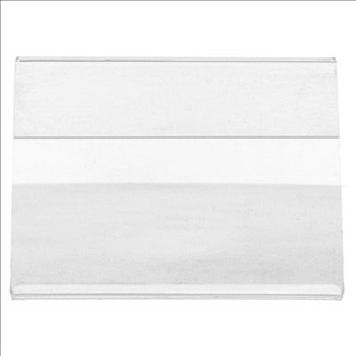 10 U. CHEVALETS POUR ÉTIQUETTES  8x6,5x2 CM TRANSPARENT PVC (1 UNITÉ)