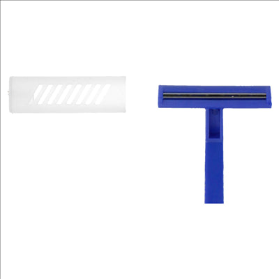 RASOIRS EN VRAC DOUBLE LAME  10 CM BLEU HDPE (100 UNITÉS)