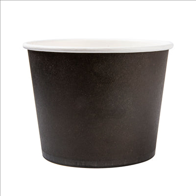 POTS 1000 ML 300 + 18 PE G/M2 Ø13,5x10,4 CM NOIR CARTON (500 UNITÉS)