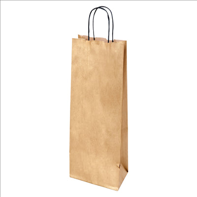 SACS SOS AVEC ANSES 1 BOUTEILLE  100 G/M2 14+8x40 CM OR KRAFT (250 UNITÉS)