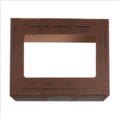 COUVERCLE ORGANIQUE  38,4x31,1x12 CM MARRON CARTON (10 UNITÉS)