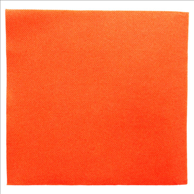 SERVIETTES ECOLABEL 'DOUBLE POINT' 18 G/M2 39x39 CM ORANGE OUATE (1200 UNITÉS)