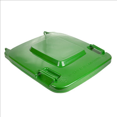 COUVERCLE POUR CONTENEUR 240L  71x56x7,4 CM VERT HDPE (1 UNITÉ)