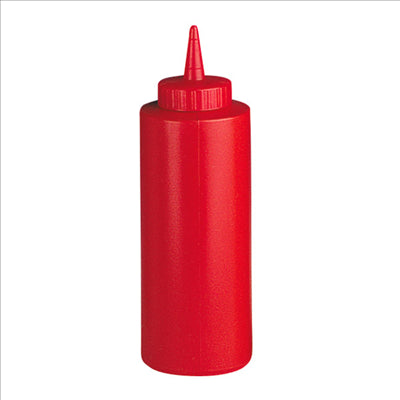 POIRES À SAUCES 360 ML Ø 6x22 CM ROUGE LDPE (6 UNITÉS)