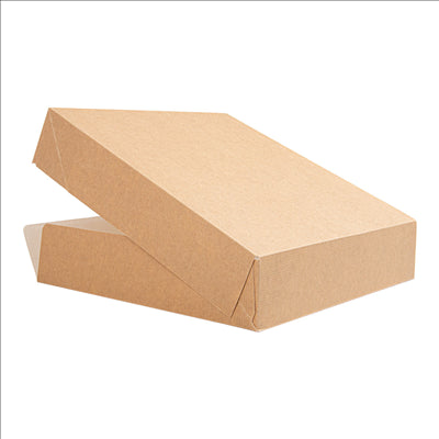 RÉCIPIENTS SUSHI 'THEPACK' 220 G/M2 23x23x5 CM MARRON CARTON ONDULÉ NANO-MICRO (300 UNITÉS)