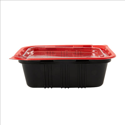 BARQUETTES MICRO-ONDABLES REPAS INDIVIDUEL  15,5x12x5,1 CM NOIR PP (400 UNITÉS)