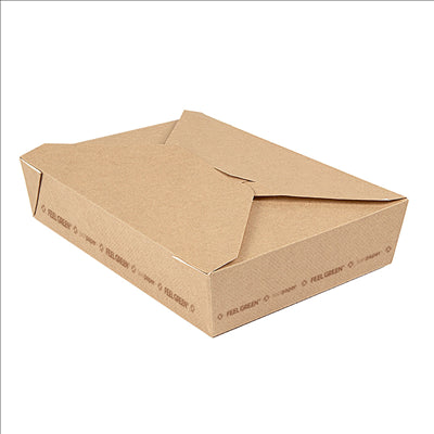BOÎTES AMÉRICAINES MICRO-ONDABLES 'THEPACK' 1470 ML 220 G/M2 19,6x14x4,5 CM NATUREL CARTON ONDULÉ NANO-MICRO (300 UNITÉS)