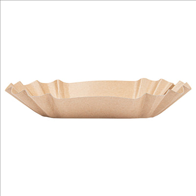 PLATEAUX OVALES  300 G/M2 17,5x10,5x3 CM NATUREL KRAFT (2000 UNITÉS)