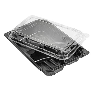 COFFRETS POUR REPAS 3 COMPART.  22,7x14,7x3,5 CM NOIR PP (200 UNITÉS)