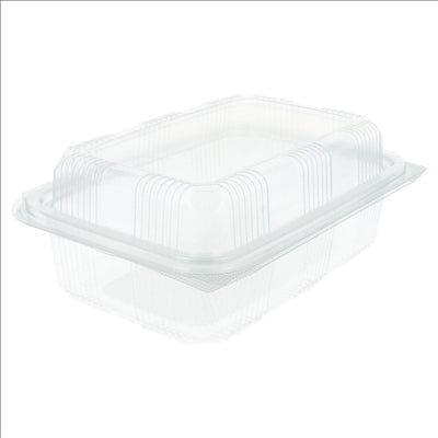 RÉCIPIENTS PÂTISSERIES + COUVERCLE 1 L 14,2x20,7x7,8 CM TRANSPARENT RPET (400 UNITÉS)