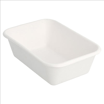 CONTENEURS 'BIONIC' 370 ML 13,5x9,6x4,2 CM BLANC BAGASSE (600 UNITÉS)