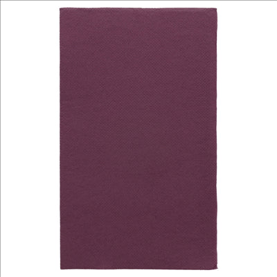 SERVIETTES ECOLABEL P. 1/6 'DOUBLE POINT' 18 G/M2 33x40 CM PRUNE OUATE (2000 UNITÉS)