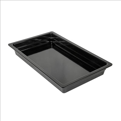 BACS GN 1/1  53 x 32 x 6,5 (h) CM NOIR MÉLAMINE (3 UNITÉS)