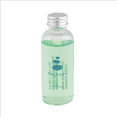 FLACONS SHAMPOOING 'THERAPY' 50 ML Ø3,2x9 CM TRANSPARENT PLASTIQUE (200 UNITÉS)